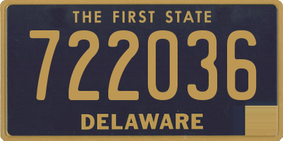 DE license plate 722036