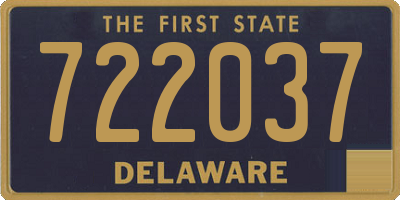 DE license plate 722037