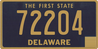 DE license plate 72204