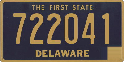 DE license plate 722041