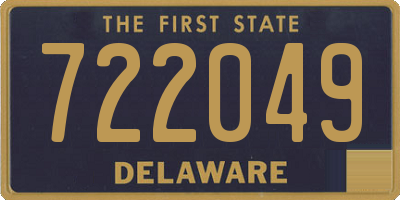 DE license plate 722049