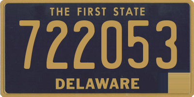 DE license plate 722053