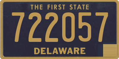 DE license plate 722057