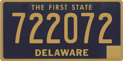 DE license plate 722072