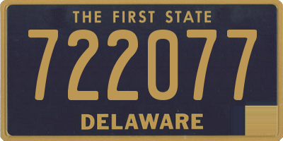 DE license plate 722077