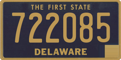 DE license plate 722085