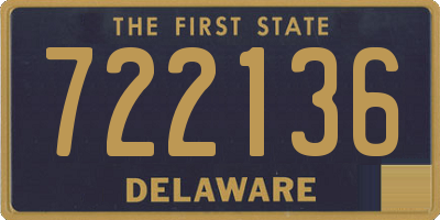 DE license plate 722136