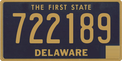 DE license plate 722189