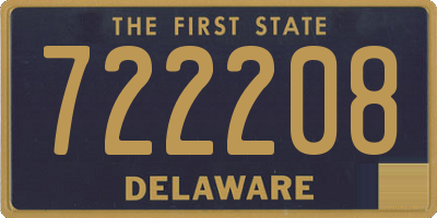DE license plate 722208