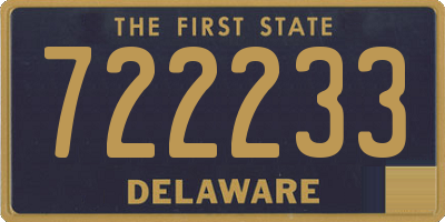 DE license plate 722233
