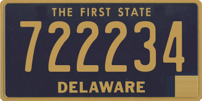 DE license plate 722234