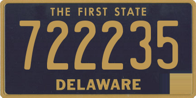 DE license plate 722235