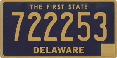 DE license plate 722253