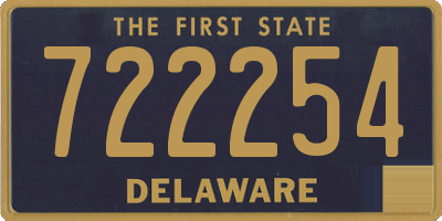 DE license plate 722254