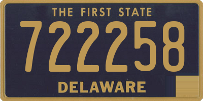 DE license plate 722258
