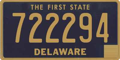 DE license plate 722294