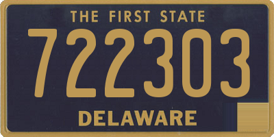 DE license plate 722303