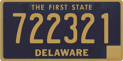 DE license plate 722321