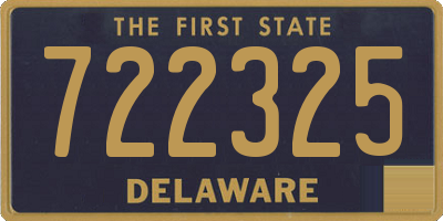 DE license plate 722325