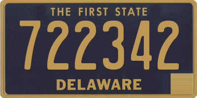 DE license plate 722342