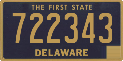 DE license plate 722343