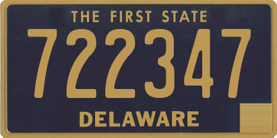DE license plate 722347