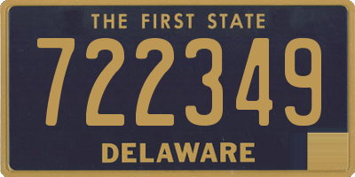 DE license plate 722349
