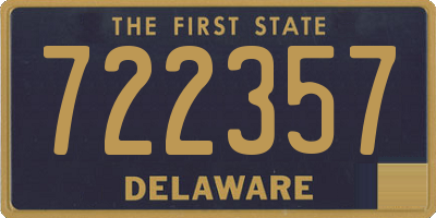 DE license plate 722357
