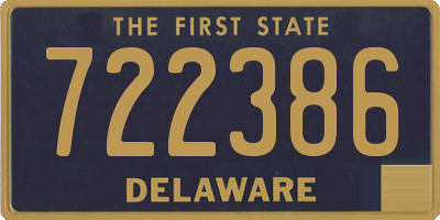 DE license plate 722386
