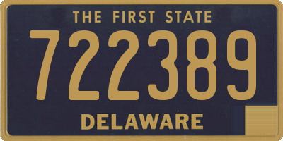 DE license plate 722389