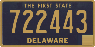DE license plate 722443