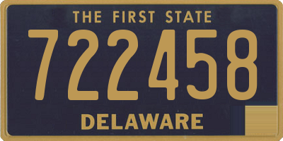 DE license plate 722458