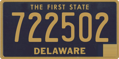 DE license plate 722502