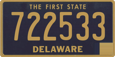 DE license plate 722533