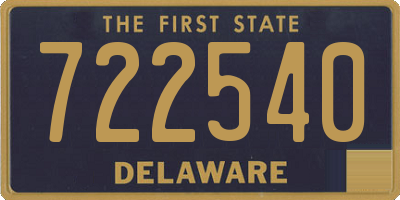 DE license plate 722540