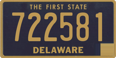 DE license plate 722581