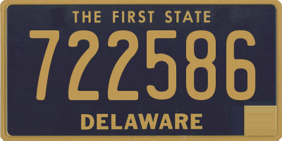 DE license plate 722586