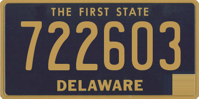 DE license plate 722603