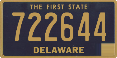 DE license plate 722644