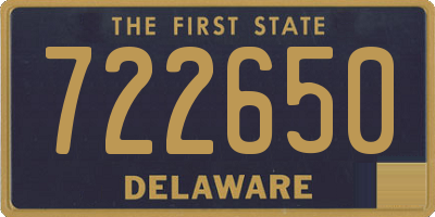 DE license plate 722650