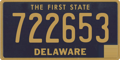 DE license plate 722653