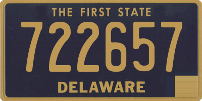 DE license plate 722657