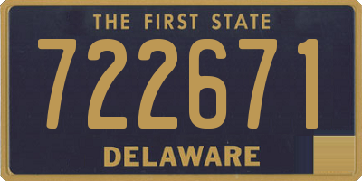DE license plate 722671