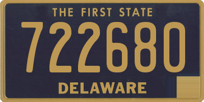 DE license plate 722680