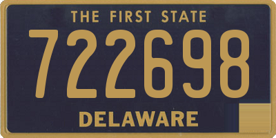 DE license plate 722698