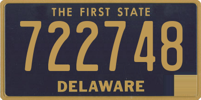 DE license plate 722748