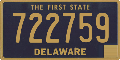 DE license plate 722759