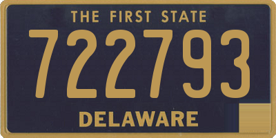 DE license plate 722793
