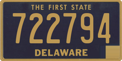 DE license plate 722794
