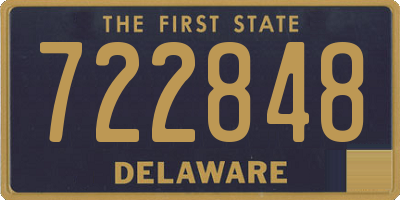 DE license plate 722848